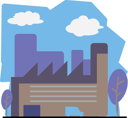 industrial plant ,business resource ideas using vector flat illustrations that are designed in a flat design.のイラスト素材