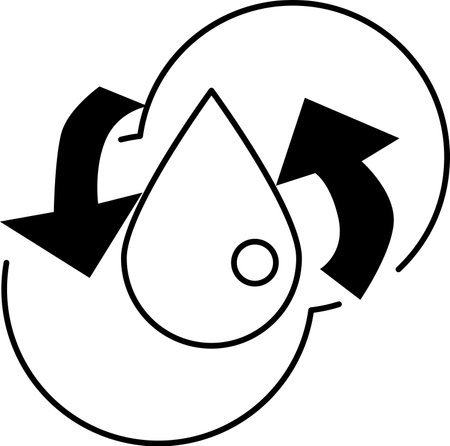use of circulating water ,business resource ideas, line art icons, and flat design.のイラスト素材