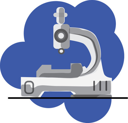 microscope ,Business technology and science topic, illustrated in flat style with a vector.のイラスト素材