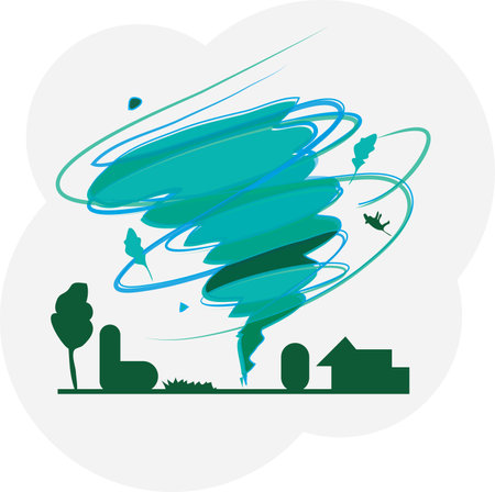 natural disaster, storm ,natural disaster,ideas for corporate resources presented in a flat designのイラスト素材