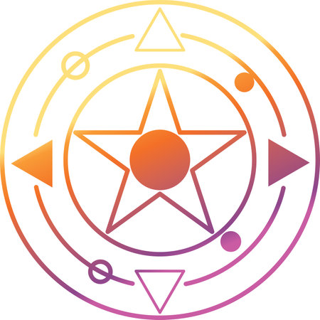 fantasy magic circle Create magic circles and cast spells.,Destiny of Stars and Adventure, Witches, wizards, and the magic realmのイラスト素材