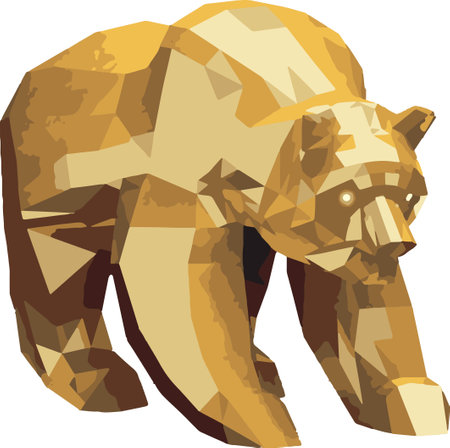 Golden bear .investment and businessのイラスト素材