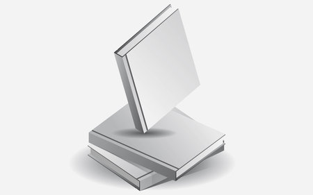 template design White book mockup for cover, flyer for information presentation. brochure or pictureのイラスト素材