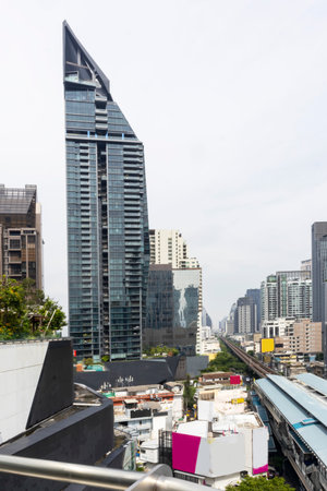 BANGKOK, THAILAND - JULY 22, 2023: ,Bangkok during daytime,big city in the blue sky,skyscrapers in...