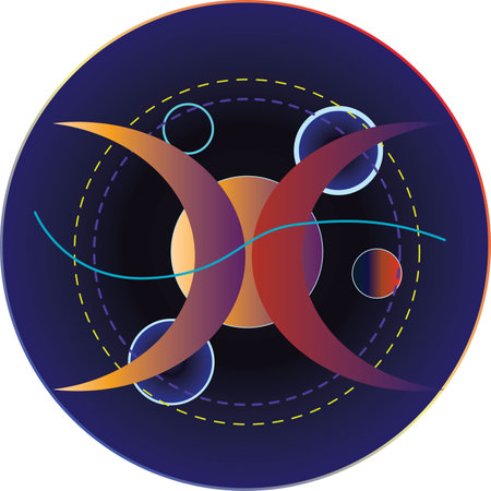 the moon and magic,Stars and Exploration fantasy wizards and witches magic circle of destiny,fantasy worldのイラスト素材