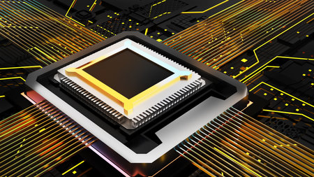 Computer system connection point,Abstract technology of central processing unit,working...