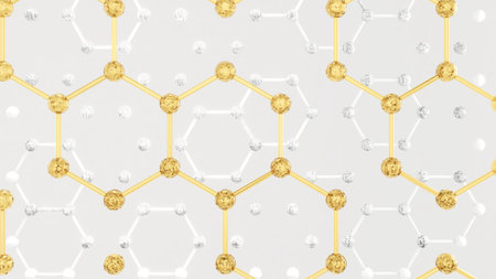 The shape structure of nanotechnology,Nanotechnology of the future,abstract background nanotechnology,3d renderingの写真素材