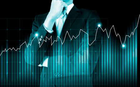 stock market investors in the financial world,Making smart business investment decisionsの写真素材