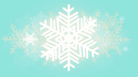 Happy New Year's Day White snow background image for New Year's Day, abstract Christmas festival background, vacation, and holiday backdrop.,2d illustrationの写真素材