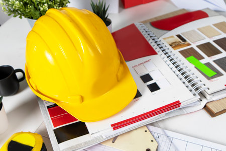 Construction and Systems Engineer,Plan construction business at workの写真素材