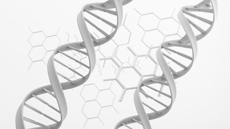 Genetic editing technique for life, conceptual backdrop picture of DNA structure,3d renderingの写真素材