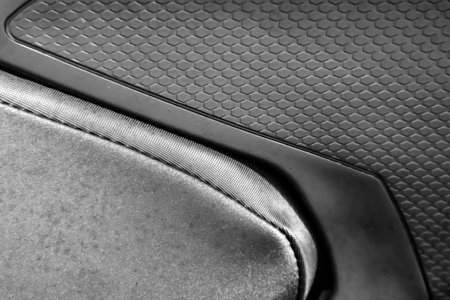 An interior view of a leather automobile seat. macro picture. ,natural suede leather background with an abstract textureの写真素材