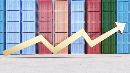 Increased shipping costs,the chart of the shipping group's share price is up.container terminals in...