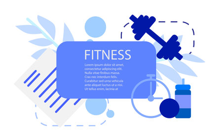 Posters for health and exercise in the media ,design template vector.のイラスト素材