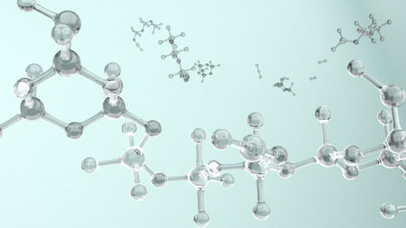 Science or medical background with molecules, Nano technology and research,3d illustration,3d renderingの写真素材