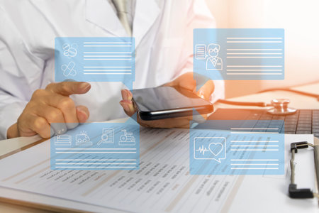 Doctors explain details to patients about using drugs, basic health care, and providing medical...