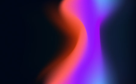 Abstract Background, Gradient Orange Purple Waves with Noise Textures, Rough Grainy Textures, for...