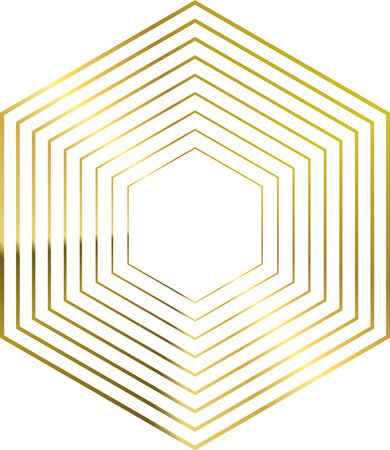 Luxury Golden Geometric Lines. ,Abstract Gold Frames and Patternsのイラスト素材