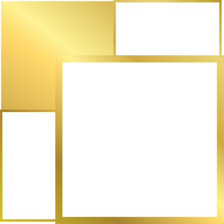 Luxury Golden Geometric Lines. ,Abstract Gold Frames and Patternsのイラスト素材