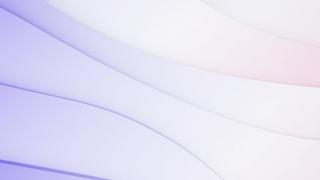 Abstract background with delicate curved shapes on pink and light purple. For graphics, text and more,3d rendering.の写真素材
