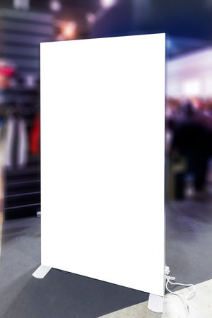 Medium-sized floor-standing billboard mockup for media and public relations graphics