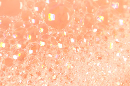 Colorful blurred bubble background ,Orange bubbles