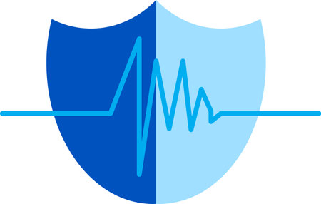 Disaster Risk Protection Icon, Business Security Shieldのイラスト素材