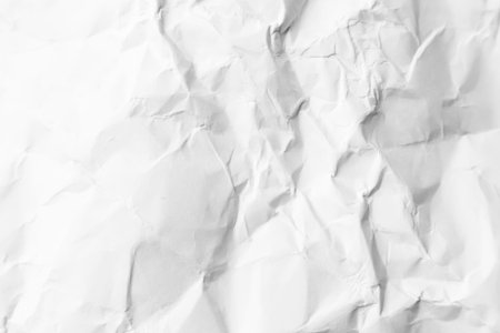 Wrinkles of white crumpled paper used in background illustration.の写真素材