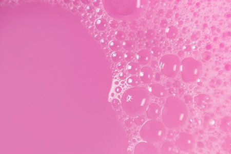 Colorful blurred bubble background ,Pink bubblesの写真素材