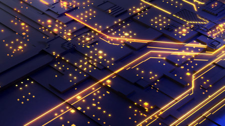 Abstract image of future technology concept,future technology pictures science fiction,3d rendering
