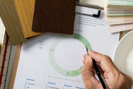 Planning, Interior materials,Image of various materials in interior construction. Drawing paper and...