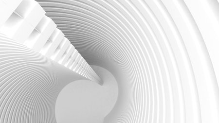 Abstract background white arch structure,curved structure,3d rendering.