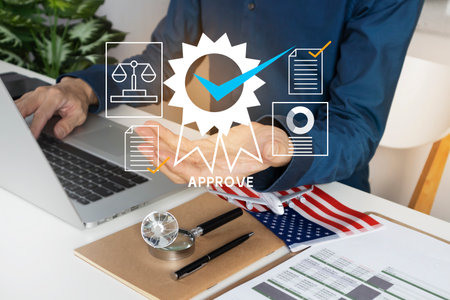 Business concept approves international business legal agreementの写真素材