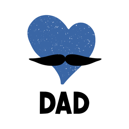 Handlettering Happy Father's Day. Vector illustration. Great holiday gift card for the Father's Day. Isolated on white background.のイラスト素材