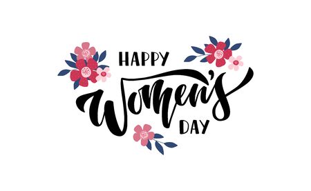 International Womens Day greeting card. Celebration text for advertisingのイラスト素材