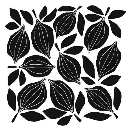 Lemon silhouette flat vector illustration. Trendy print, wallpaper, home decorのイラスト素材