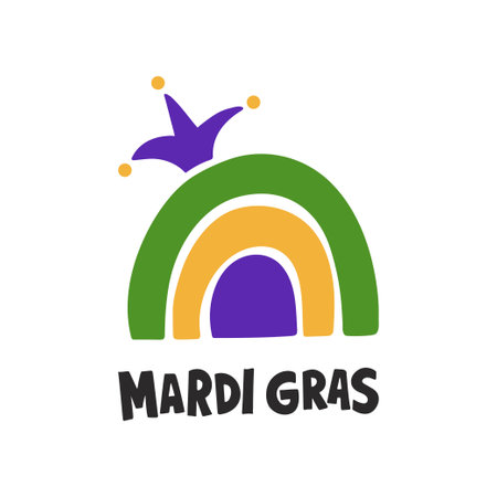 Mardi Gras traditional carnival. Fat Tuesday vector illustrationのイラスト素材