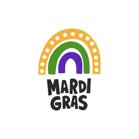 Mardi Gras traditional carnival. Fat Tuesday holiday vector illustration.のイラスト素材
