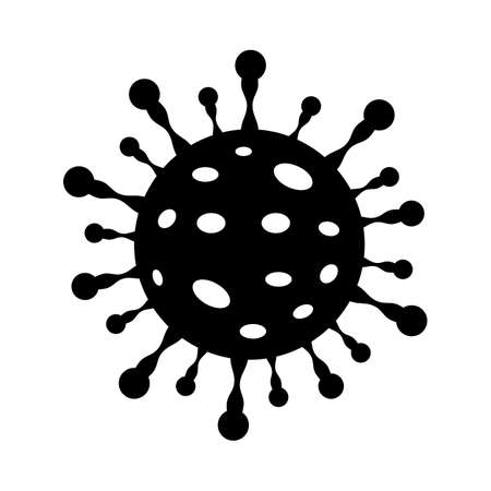 Coronavirus icon outbreak dangerous corona flu strain pandemic medical health risk concept vector illustrationのイラスト素材