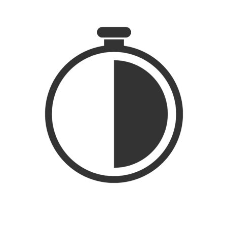 Stopwatch Icon Sport Speed Measurement Countdown Timer Black And White Illustration Vectorのイラスト素材