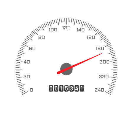 Car odometer speedometer icon isolated on white background. Automobile gauge tachometer speed panel....
