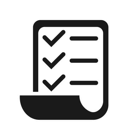 To do list icon. Task worksheet exam document symbol. Vector illustration isolated on white background.のイラスト素材