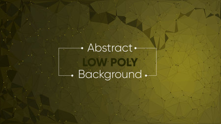 Gold theme abstract low poly backgroundのイラスト素材