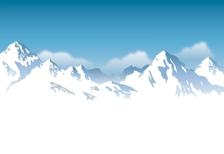 snowcapped mountains - backgroundのイラスト素材