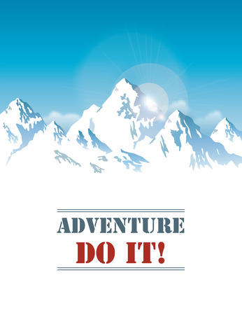 snow-capped mountains - vector backgroundのイラスト素材
