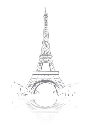 eiffel towerのイラスト素材