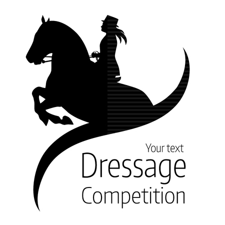 Equestrian dressage competitions - vector illustration of horseのイラスト素材