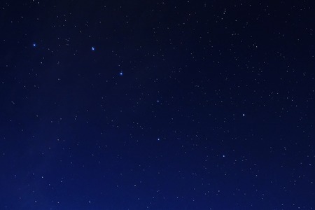 Stars on a dark blue sky at night. Great Bear constellation.の写真素材