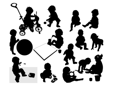 children play のイラスト素材