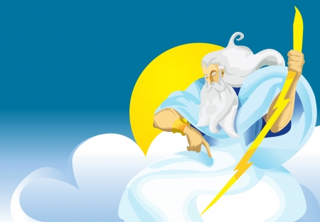 Zeus, the Greek god のイラスト素材